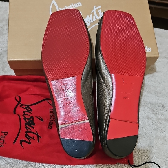Christian Louboutin Brown Leather Ballet Flats - Picture 6 of 9
